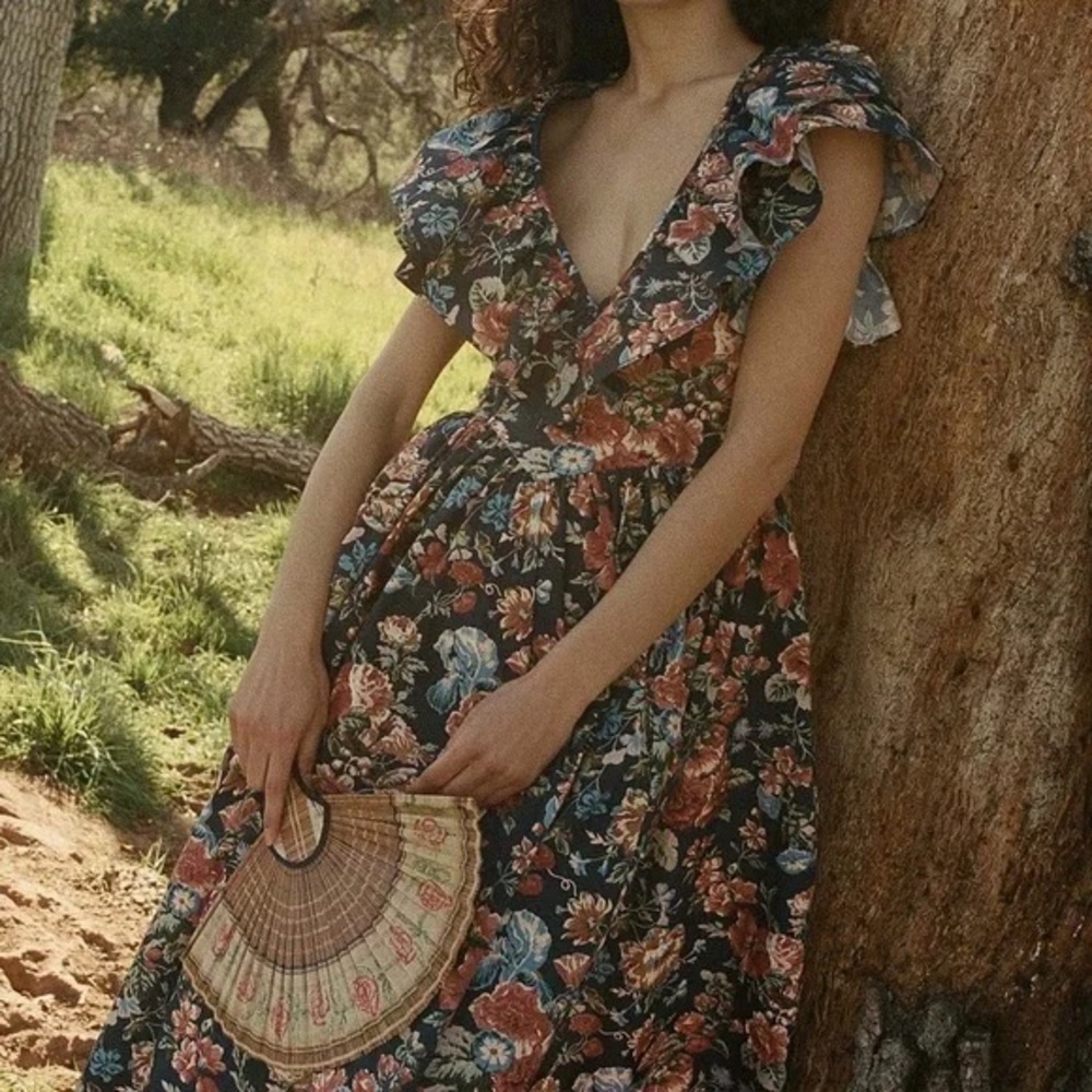 DÔEN Liberty of London - Pesco Dress - Indigo Iris Floral - XS